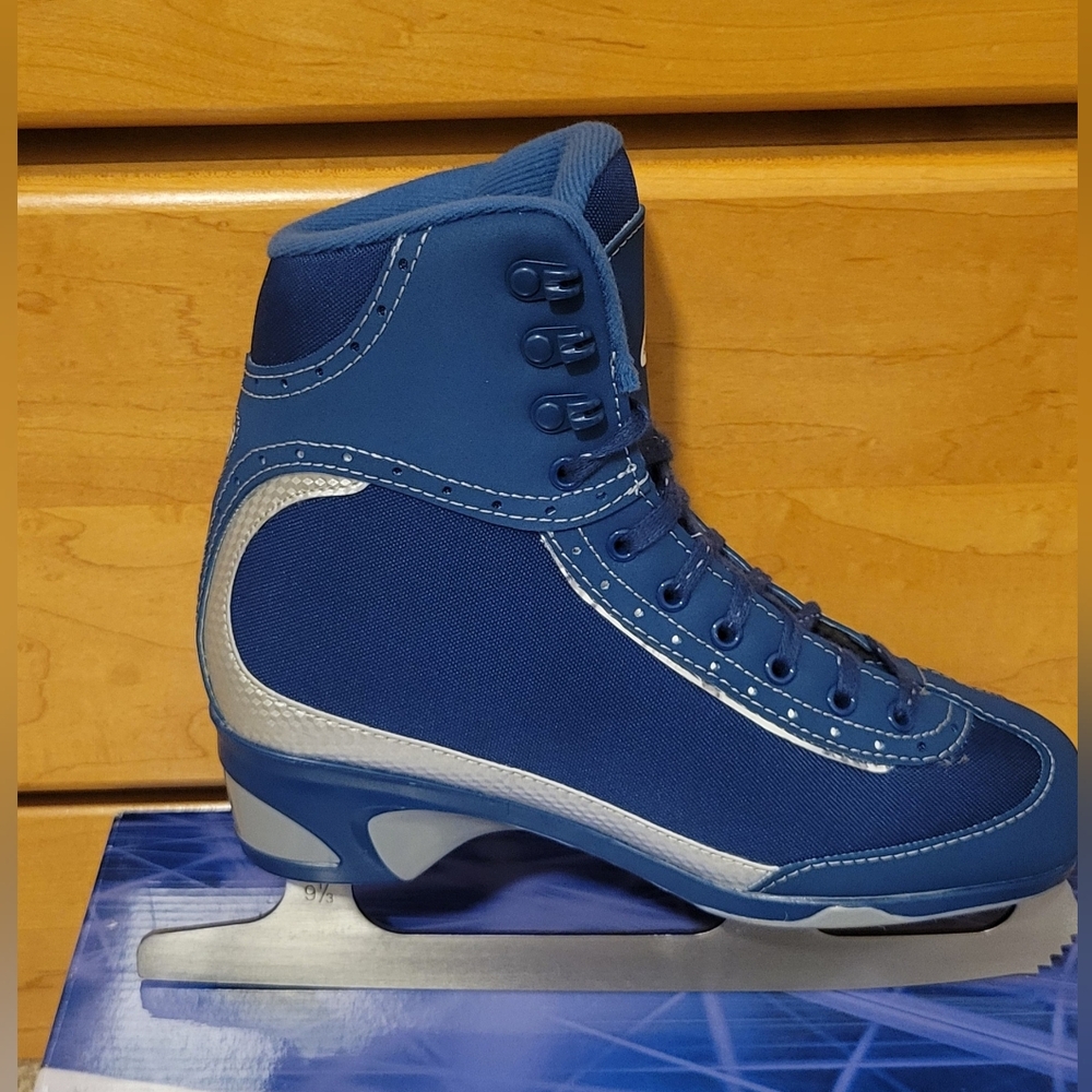 mark. Blue and Gray Ice Skates - Picture 2 of 9